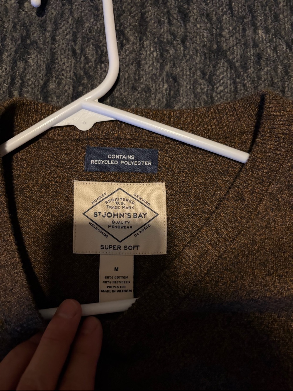 St. John's Bay Brown Heather Crewneck Sweater
